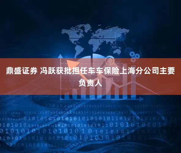 鼎盛证券 冯跃获批担任车车保险上海分公司主要负责人