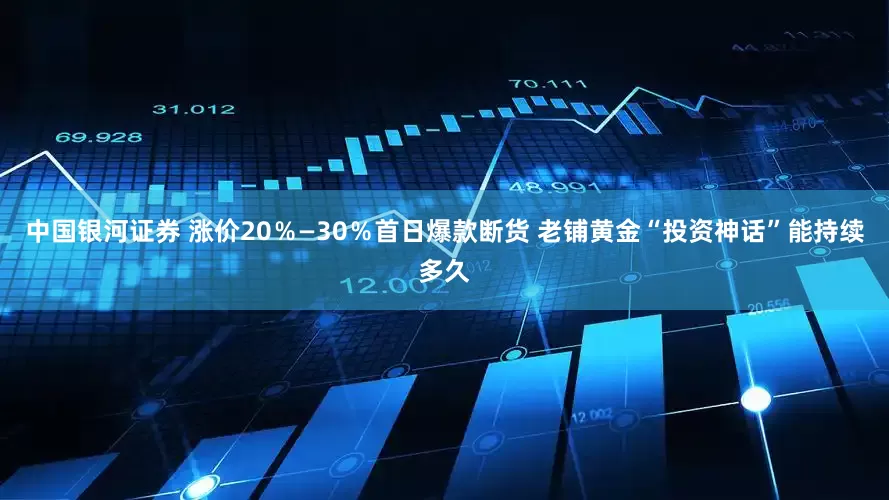 中国银河证券 涨价20％—30％首日爆款断货 老铺黄金“投资神话”能持续多久